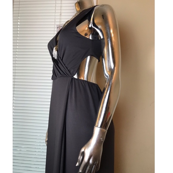 ✨NWOT✨ M SLIT JERSEY CUT OUT MAXI DRESS - Picture 5 of 8